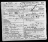 1916 Death Record Catherine Nestor